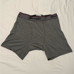 Champion Men's Dark Gray Boxer Briefs